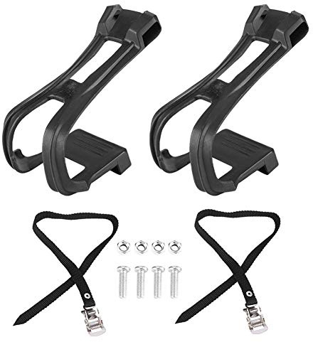 1 Set Bike Toe Clip, Cycling Toe Pedal Clips 14x7x5cm/5.5x2.8x2in Non Slip Outdoor Bike Riding Accessories for Fixing Road Bike