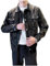 ZACOLLAN Jacke Herren Casual Sport Übergangsjacke Herren Gutaussehend Persönlichkeit Trend Langarm Jacke Herren Jugend Mode Vintage Jeansjacke Herren A-Black M