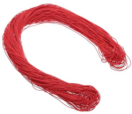 sourcing map 1mm Waxed Cord 109 Yard Waxed Polyester Cord Red Wax String for Bracelet Making Necklaces Beading Jewelry Making and DIY Crafts