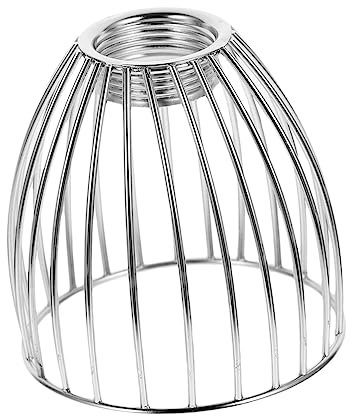 UKCOCO Und Attraktiver Lampenschirm Aus Eisen in Vogelkäfig-optik Vielseitige Lichtabdeckung Für Lampen Silber-finish Für Modernes Zuhause