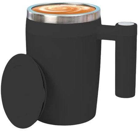 Automatic Mixing Coffee Tumbler - Electric Stirring Coffee Cup, Automatic Magnetic Stirring Coffee Mug | Portable Automatic Stirring Mug, Auto Stainless Steel Mixing Cup for Coffee, Tea, Hot Chocolate