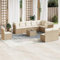 Brokky 11-TLG. Garten-Sofagarnitur mit Kissen Garden Sofas TerrassenmöBel Outdoor Furniture Lounge Set Balkon Gartenset MöBel Beige Poly Rattan / 3249647