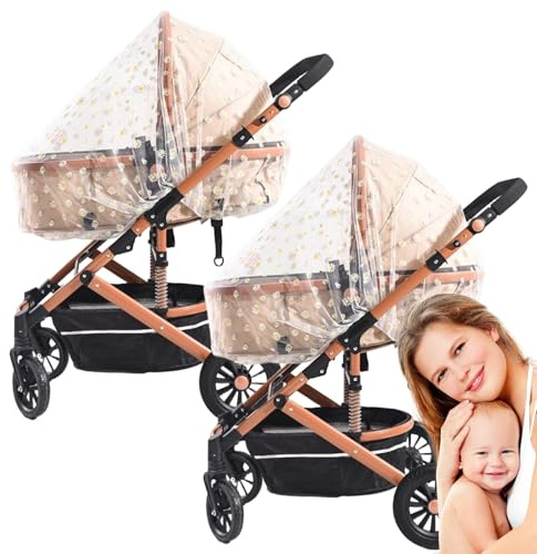 Filet pour Berceau - Toile Élastique Respirante Anti-Insectes Poussette,Filet Siège Auto Parc Berceau Lit Bébé Nacelle Protection Nouveau-Né