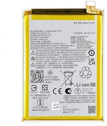 Genérico Batteria interna PC50 compatibile per Motorola Moto E14 XT2421 5000 mAH Ricambio