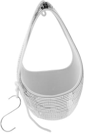 BESPORTBLE Disco Ball Planter Self-watering Hanging Plant Pot Decorative Wall Planter for Indoor Outdoor Use