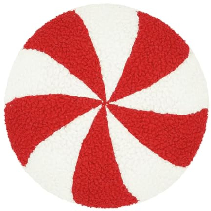 Corlidea Weihnachtskissen in Form einer Zuckerstange, niedliche Kissen aus weichem Sherpa-Samt, in Form von Weihnachtsbonbons, Weihnachtsdekoration, für Sofa, Bett, Wohnzimmer, Party
