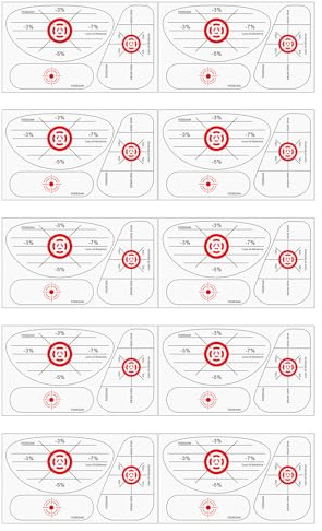 Golfschläger-Aufkleber, abnehmbar, selbstklebend, für Putter- und Eisentraining, Swing-Feedback-Etiketten – Golf-Trainingshilfe zum Üben, 10 Stück