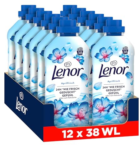Lenor Weichspüler Aprilfrisch, 12x38 Wäschen | Sorgt für lang anhaltende Frische, weiche Wäsche und ein angenehmes Duftgefühl.