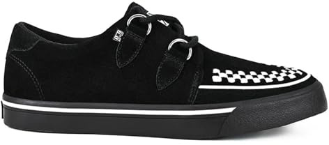 TUK skor unisex spetsig Creeper sneaker – läder gotiska plattformsskor med skalle och ben sula