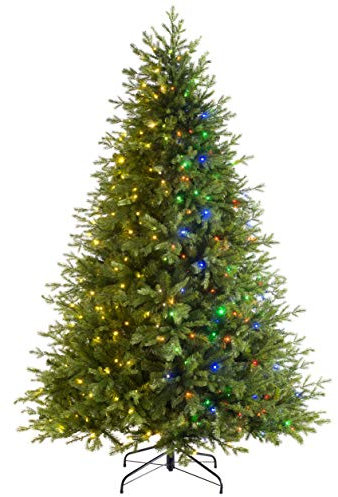 WeRChristmas Pre-lit Windsor Fir Function Christmas Tree with 700 Multi Dual LED Lights, Green, 8 feet/2.4 m