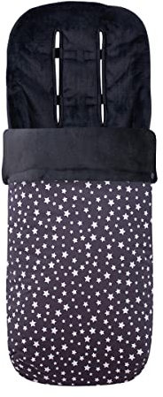 JYOKO Kids Fußsack für Kinderwagen Twin, Duett (Winter Sky, Fleece)