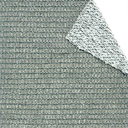 TENAX Filet Brise Vue Soleado Duo 1,50x5 m Blanc/Gris, Filet Tissé d'Occultation pour Terrasses, Balcons et Jardins, Filet d'Ombrage pour Protéger du Soleil