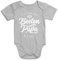 MoonWorks® Kurzarm Baby Body Ich Habe den besten Papa der Welt Spruch Geschenk Bio-Baumwolle grau 0-3 Monate