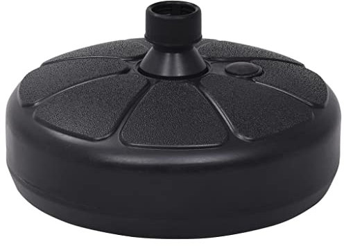 vidaXL Base de Sombrilla Rellenable con Arena/Agua Patio Parasol Jardín Paraguas Soporte de Playa Aire Libre Exterior Pie Balcón Viento Negro