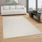 Paco Home Teppich Wohnzimmer Schlafzimmer Esszimmer Kurzflor Moderne Optik Einfarbig Pastell, Grösse:80x150 cm, Farbe:Creme