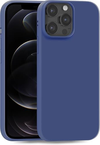 MyGadget Hülle kompatibel mit iPhone 12 | 12 Pro - robuste Handyhülle TPU Case Slim Silikonhülle - Back Cover Kratzfest Schutzhülle matt Dunkelblau