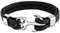 Emibele Bracciale Intrecciati in Pelle Vacchetta per Uomo, Bracciale Avvolgente Stile Semplice e Moderno con Fermaglio Argento a Forma di Ancora in Accaio Inossidabile - Nero