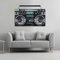 Pixblick Wandtattoo I Ghettoblaster 80er Jahre I Fotorealistisch I Selbstklebend