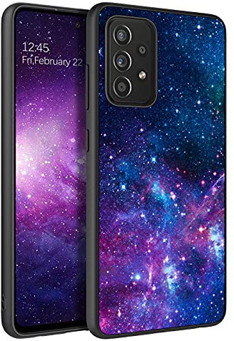 BENTOBEN für Samsung Galaxy A52s Hülle, Handyhülle Samsung A52 Case Slim leicht dünn Lila Nebula Pattern Muster PC Schale mit TPU Bumper Kratzfest Schutzhülle Hülle für Samsung A52/A52s 4G 5G-Lila