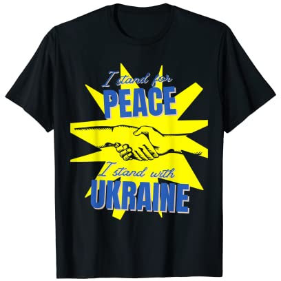 Ukraine gegen Krieg Flagge Patriot Tryzub Kiev Frieden T-Shirt