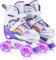 YUDOXN Rollschuhe Mädchen Verstellbar.komfortabl LED Rollerskates für Jugendliche und Anfänger.3 Größen, verstellbar von 31 bis 42, Rollerskates.Verstellbar Rollschuhe für Kinder (Violett, M) …