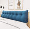Johnear Rückenkissen Keilkissen Bett Lesekissen，Rückenlehne Kissen für Sofa Lendenkissen Bettkopfteil, Großes Dreieckige Bettkeil Bücherkissen Stützkissen (Blau，200cm)