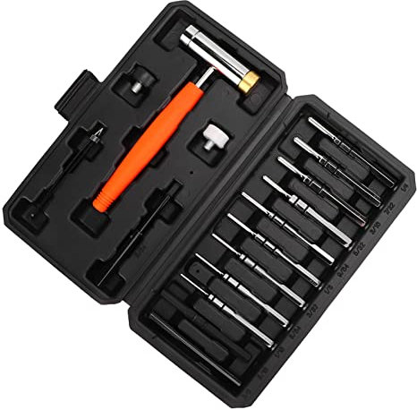 GLOGLOW Hammer-Set Durchschlag-Set, Spannstift-Durchschlag-Set Durchschlag-Set Komplettes Werkzeug Rostbeständige Pinzette Hammer-Metall-Durchschlag-Set