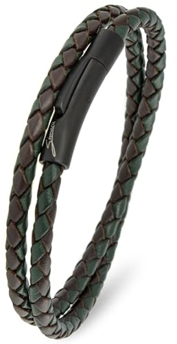 Simaru Premium Lederarmband Made in Germany für Damen & Herren, Unisex Echtleder Wickelarmband mit Edelstahl Hakenverschluss, Echtes Leder Armband
