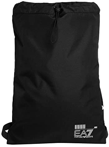 Zaino a sacca uomo Emporio Armani EA7 train core sack shoulder bag black/white logo UBS23EA15 245085 Grande