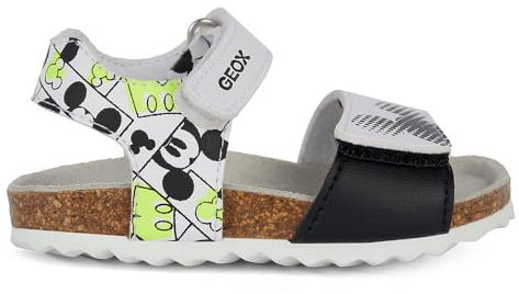 Geox Bébé garçon B Sandal Chalki Boy, White Fluo Yellow, 24 EU
