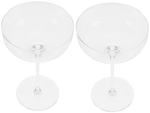 Happyyami 2pcs Goblet Wine Glass stemmed Drinking Glasses stemmed Cocktail Glasses Juice goblets Balloon Glassware Long stem Wine Glasses red Wine Glass Yogurt Cups Fancy Martini Glass
