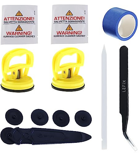 LeFix Ventouses, roue de coupe, pince, spudge, ruban de masquage, lingettes IPA, kit d'outils de réparation pour iMac A1418 A1419 A2116 A2115