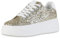 VAN HILL Damen Plateau Sneaker Keilabsatz Glitzer Trendy Schuhe 840510 213014 Gold 36