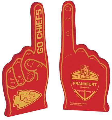 Wincraft NFL Frankfurt Game Kansas City Chiefs Schaumstoffhand Rot XXL Fanschal Einheitsgröße Unisex