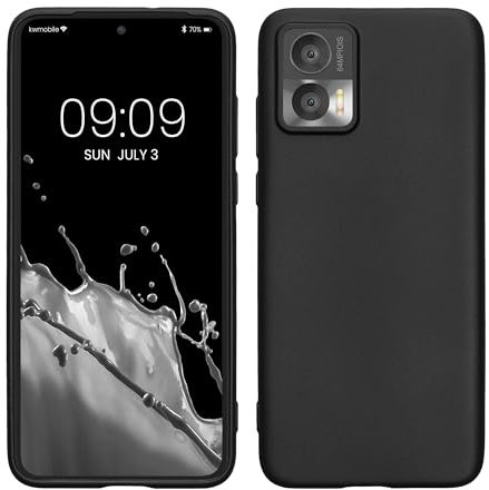 kwmobile Case kompatibel mit Motorola Edge 30 Neo Hülle - Schutzhülle aus Silikon metallisch schimmernd - Handyhülle Metallic Grau