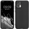 kwmobile Case kompatibel mit Motorola Edge 30 Neo Hülle - Schutzhülle aus Silikon metallisch schimmernd - Handyhülle Metallic Grau