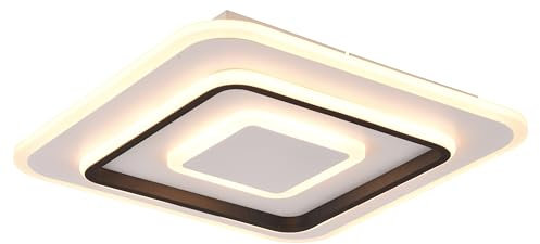 Reality Leuchten LED Deckenleuchte Jora R64293131, Metall Weiß matt, Kunststoff, inkl. 46 Watt LED, Fernbedienung