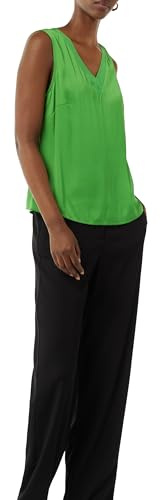 Comma Satin-Top mit Chiffon-Ausschnitt
