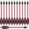 HUNTSPM 6,3 Aluminium Pistole Armbrust Bolzen Pfeile,Mini Armbrustbolzen Armbrustpfeile mit Jagdspitzen Jagdpfeile für 50-80 lbs Pistolenarmbrust Präzisions Zielscheibe Bogenschießen (6stk Red)