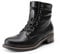 DREAM PAIRS Stivali da Donna con Tacco Stivaletti Donna con Lacci Fashion Stivali Stivaletti con Zip Plateau e Tacco Alto,Size 37,Nero,SDAB2429W-E