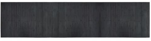 vidaXL Teppich, Bambusteppich Rechteckig, Bambusmatte rutschfest für Wohnzimmer, Läufer Küchenteppich Flurteppich, Modern, Grau 70x300cm Bambus