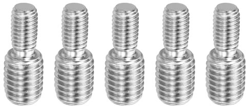 PATIKIL M8*M12*30 Boulon à Vis à Goujon Fileté à Double Extrémité, Lot de 5 Boulons de Tige en Acier Inoxydable 304 avec Filetage Réducteur pour Quincaillerie de Meuble, Longueur 31 mm