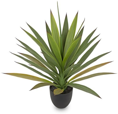 Oairse Piante di agave artificiale, 52 cm, pianta finta in vaso, realistica, pianta grassa finta per interni, decorazione per casa, ufficio, soggiorno, cucina, tavolo, decorazione esterna