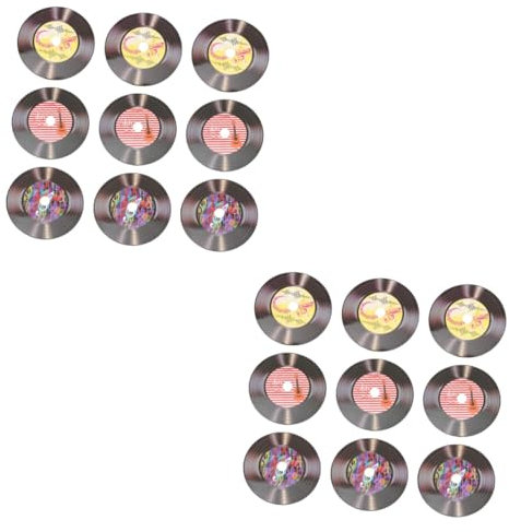 STOBAZA 18stücke Vintage Vinyl Schallplatten Wanddeko Retro Stil Für Bar Und Zuhause Kreative Schallplatten Dekoration Für Musikliebhaber Und Partys