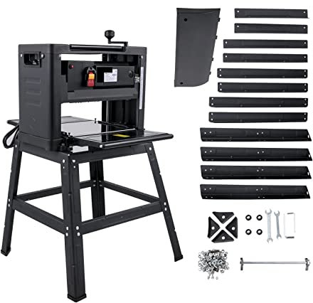 Pialla elettrica, 12/12, 5/13 pollici di spessore, con supporto e scarico della polvere, 1800 W, 8000 giri/min, for utensili elettrici for la lavorazione del legno Per principianti(12.5 inch - B)
