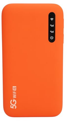 Hotspot WiFi Portátil 5G, 2,4 GHz 5,8 GHz WiFi 6, Hotspot Móvil con Ranura para Tarjeta SIM, 16 Dispositivos Compartidos, 6100mAh, Dispositivo WiFi de Viaje para Teléfono Portátile