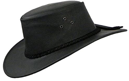 Outbacker Cowboy Lederhut für Kinder- wasserfest mit hohem UV Schutz- Größe 52-53 cm