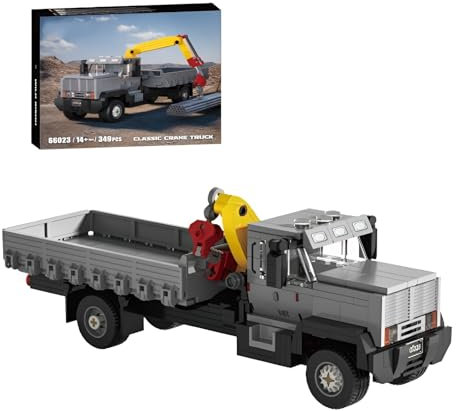 SymGrpu Klassisch Kran-LKW Bausteine Bausatz, City-Kran Klemmbausteine, Konstruktions Fahrzeug Modell Spielzeug für Erwachsene und Jugendliche ab 14 Jahren, Geschenkidee für das Heimbüro