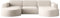 Kaiser Möbel - Sofa U Form - Ecksofa Cord - 299 cm lang, 165 cm breit - Big Sofa, Wohnzimmer Couch Extra Groß, Relaxsofa, Wohnlandschaft U Form XXL - Modena Sofa Beige