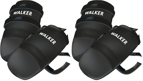 TRIXIE Wasserabweisende Hundeschuhe Pfotenschutz Walker Care, M, 2 St., schwarz- 1957 (Packung mit 2)